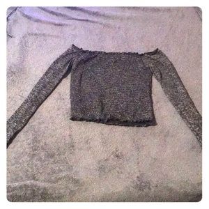 Long sleeve Off the shoulder hollister crop
